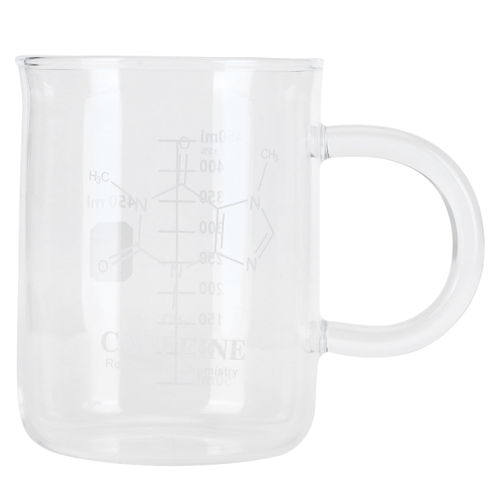 Caffeine Beaker Mug Caffeine Molecule Mug, 450ML16 Oz Borosilicate