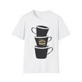 thumbnail image 1 of Caffeine Coffee Java Lovers Men Women Stacked Mugs Tee, 1 of 6