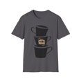 thumbnail image 1 of Caffeine Coffee Java Lovers Men Women Stacked Mugs Tee, 1 of 6