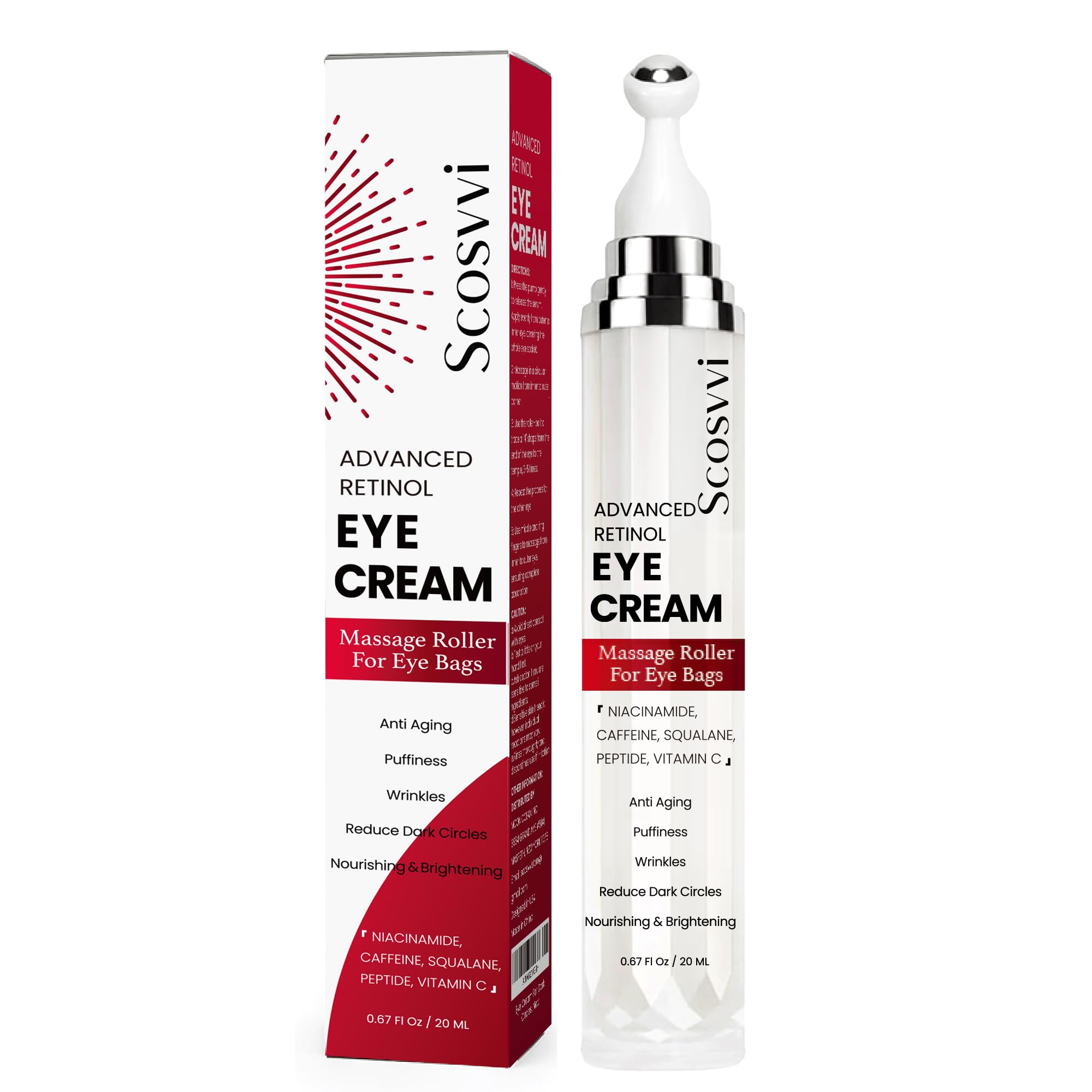 Caffeine Eye Cream Anti Aging Eye Cream With Retinol, Niacinamide