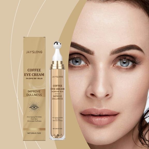 Caffeine Eye Cream - Gently Moisturizes, Massages Eye Area, Collagen Elastic and Tender Skin, Roller Eye Cream
