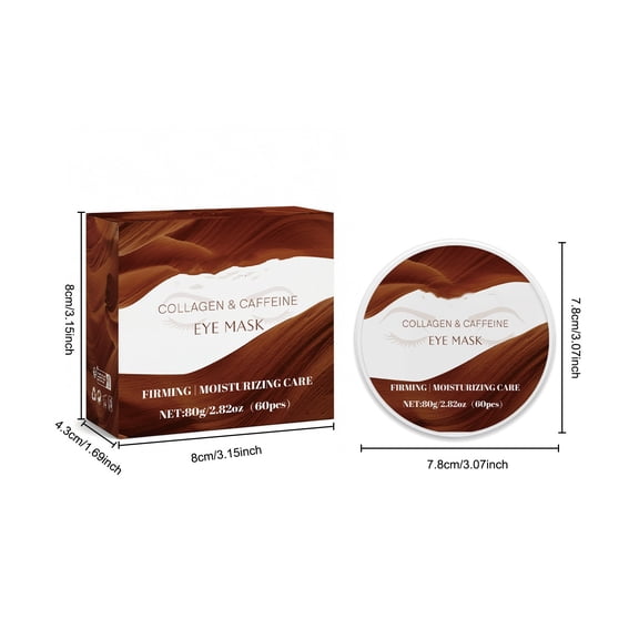 Caffeine Eye Mask 60 Tablets Moisturize Improve Swelling Fade Fine Lines Improve Eye Area 80Ml