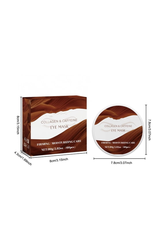 Caffeine Eye Mask 60 Tablets Moisturize Improve Swelling Fade Fine Lines Improve Eye Area 80Ml