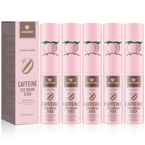 Caffeine-Infused Eye Cream Stick - Eye Balm Stick, Eye Cream for Puffiness, Retinol Eye Cream for Dark Circles, Eye Brightener Stick for Dark Circles, Smoothens Wrinkle Eye Cream (5Pcs)