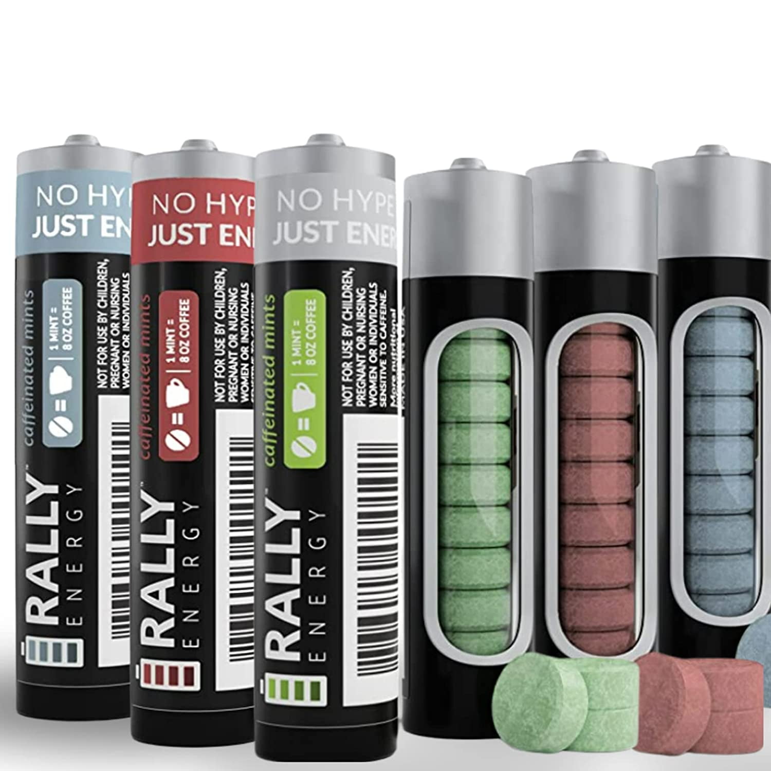 Caffeine Mints by Rally, 60milligram Caffeine, Instant Energy, Fresh