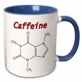 thumbnail image 1 of 3drose, Caffeine Molecule., 11oz Two-tone Blue Mug, 1 of 6