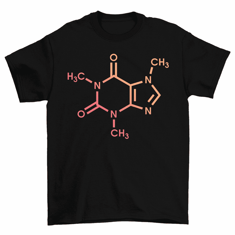Caffeine Molecule Coffee Lovers T-Shirt Caffeine Molecule Coffee Lovers T-Shirt