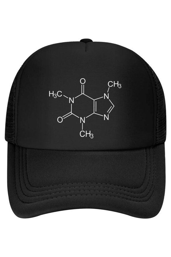 Caffeine Molecule Coffee Lovers Baseball Cap