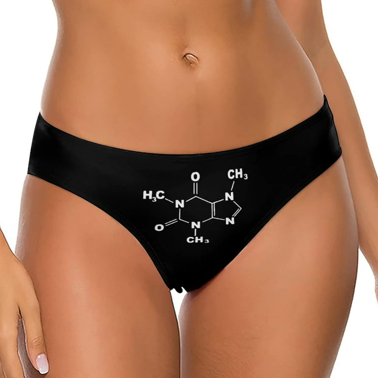Caffeine Molecule Gamer Nerd Geek Science Women's Underwear Thongs Sexy  Breathable T-Back Panties 