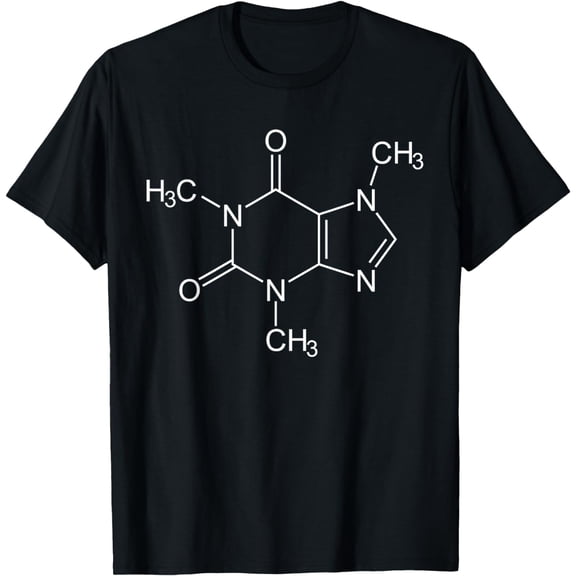 Caffeine Molecule funny Coffee Chemical formula T-Shirt