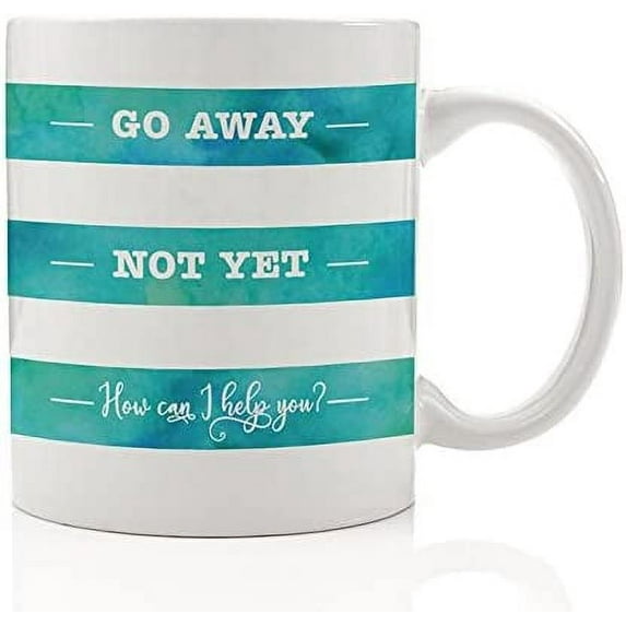 Caffeine Mug Go Away Not Yet How Can I Help You Levels of Coffee Gift Idea for Office Work Coworker Employee Funny Sarcastic Moody Morning Person Present 11oz Ceramic Tea Cup DM0176_2