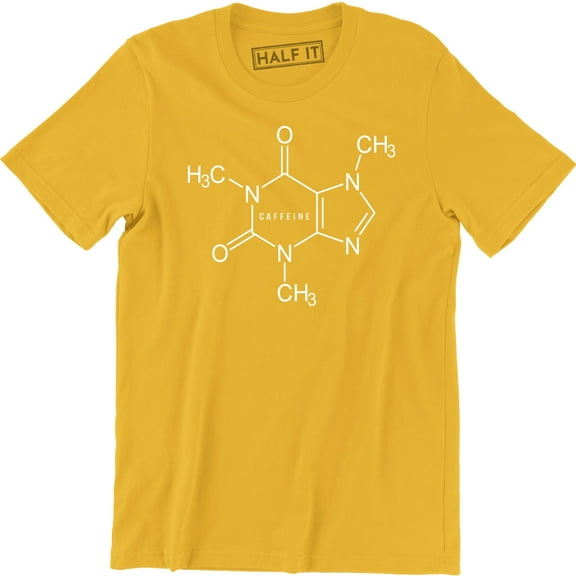 Caffeine Nerd Science Chemistry Formula Men's Physics Biology Funny Biochemistry T-Shirt