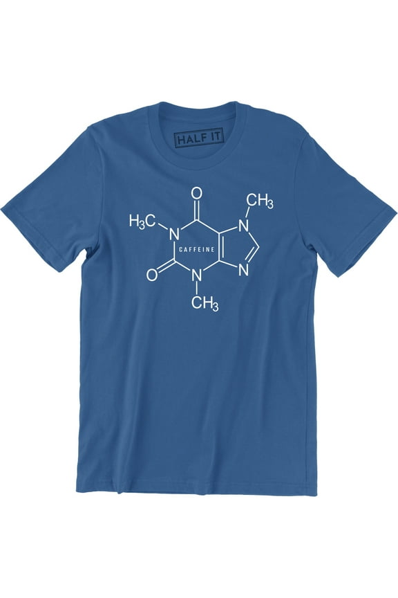 Caffeine Nerd Science Chemistry Formula Men's Physics Biology Funny Biochemistry T-Shirt