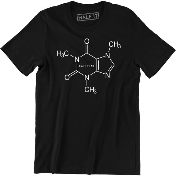 Caffeine Nerd Science Chemistry Formula Men's Physics Biology Funny Biochemistry T-Shirt