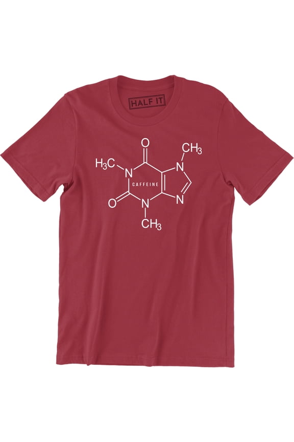 Caffeine Nerd Science Chemistry Formula Men's Physics Biology Funny Biochemistry T-Shirt