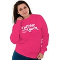 thumbnail image 1 of Caffeine Queen Coffee Addict Latte Women Plus Size Crewneck Sweatshirt Brisco Brands 3X, 1 of 5