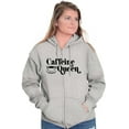 thumbnail image 1 of Caffeine Queen Coffee Addict Latte Zip Hoodie Sweatshirt Women Brisco Brands X, 1 of 6