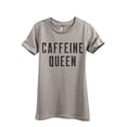 thumbnail image 1 of Caffeine Queen Women's Fashion Relaxed T-Shirt Tee Heather Tan Small, 1 of 3