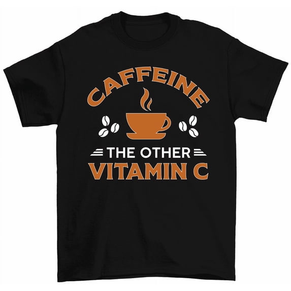 Caffeine The Other Vitamin C T-Shirt Funny Coffee Drinker Coffee Addict Tee
