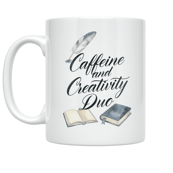 Caffeine and Creativity Duo - Creative Professionals - 11 oz Ceramic Coffee Mug