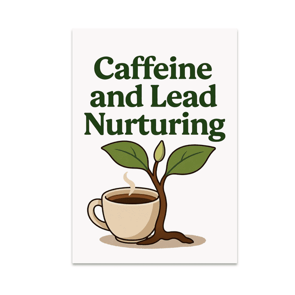 Caffeine and Lead Nurturing Wall Art - Marketing Enthusiast - 13x19 Poster Print