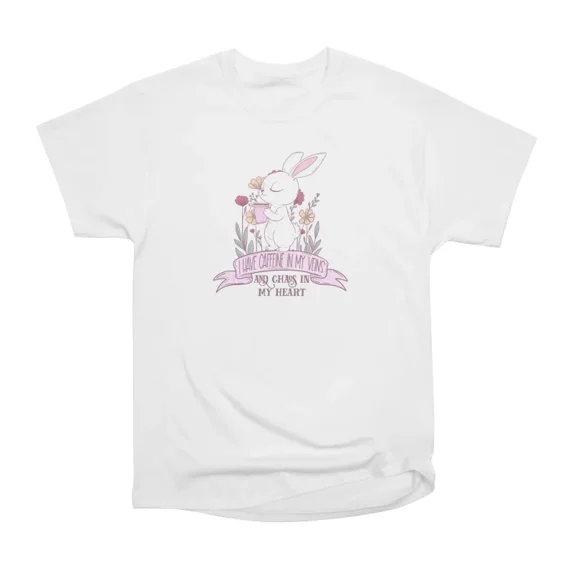 Caffeine in my veins T-Shirt Tee Gift For Him Merch For Her Apparel For ...