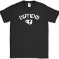 thumbnail image 1 of Caffiend T-Shirt Funny Coffee Addicted Humor Text Tee - Black, XL, 1 of 1