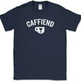 thumbnail image 1 of Caffiend T-Shirt Funny Coffee Addicted Humor Text Tee - Navy, M, 1 of 1