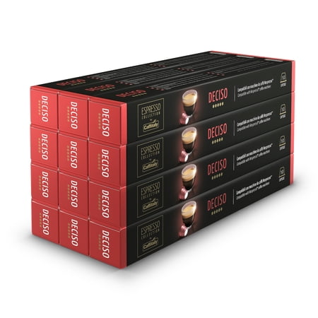 Caffitaly Coffee Pods Compatible with Nespresso System Dark Roast Deciso, 120 Count