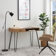 thumbnail image 1 of Caffoz Home Office Computer Hairpin Leg Desk with Drawer, Oak, 1 of 9