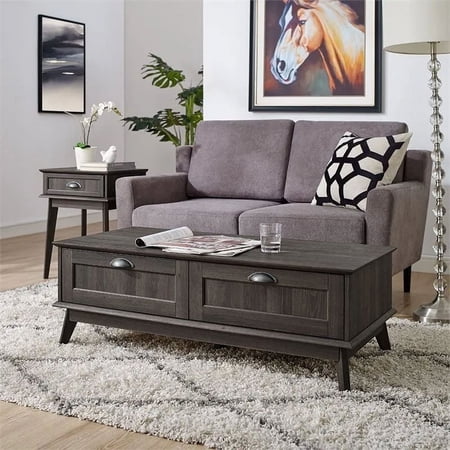 Caffoz Newport Series Scandinavian Coffee Table with Storage and Brown
