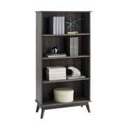 Caffoz Newport Series Wooden 5 Tier Bookcase Book Shelf, Smoke Oak