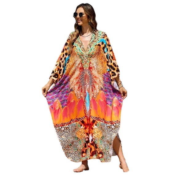 Caftan dresses for Women Stylish Kaftan Plus Size Beach Cover up Soft Loungewear