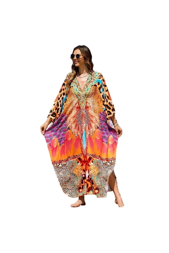 Caftan dresses for Women Stylish Kaftan Plus Size Beach Cover up Soft Loungewear