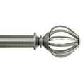 thumbnail image 1 of Lumino 1" Plated Pewter Regis Cage Adjustable Single Curtain Rod Set, 42"-120", 1 of 5