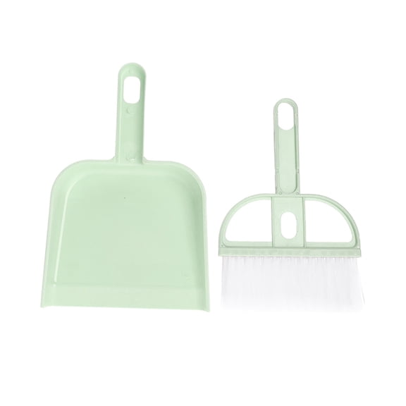Cage Cleaner for Guinea Pigs, Hamsters, Chinchillas, Rabbits, Reptiles, Hedgehogs and Other Small Animals - Mini Dustpan and Brush Set Cleaning Tool for Animal Waste (1 Pack) Green
