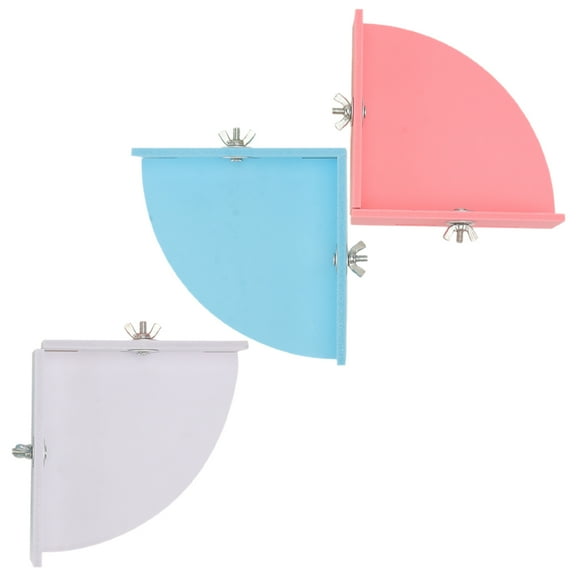 3 Pcs Triangular Corner Shelf Perch for Small Pets Hamster Guinea Pig Cage Jumping Board Toys