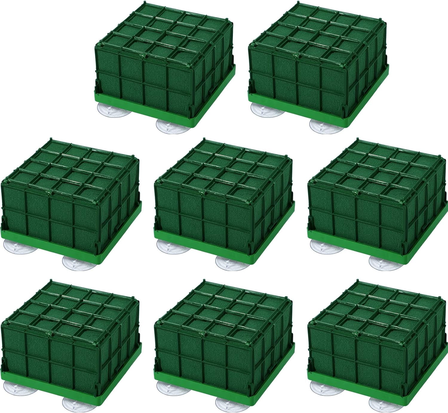 Cage Floral Foam for Flowers Square Floral Foam Cage Flower Holder with Floral Foam for Fresh Flowers Cage Bowl Table Centerpiece Floral Arrangement 11 x 11 x 9 cm/ 4.3 x 4.3 x 3.5 Inch (8 Pieces)