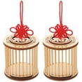 thumbnail image 1 of HOMOBABE Cage Wooden Pet Supplies 2Pcs 3.4X3.1X3.1in, 1 of 6