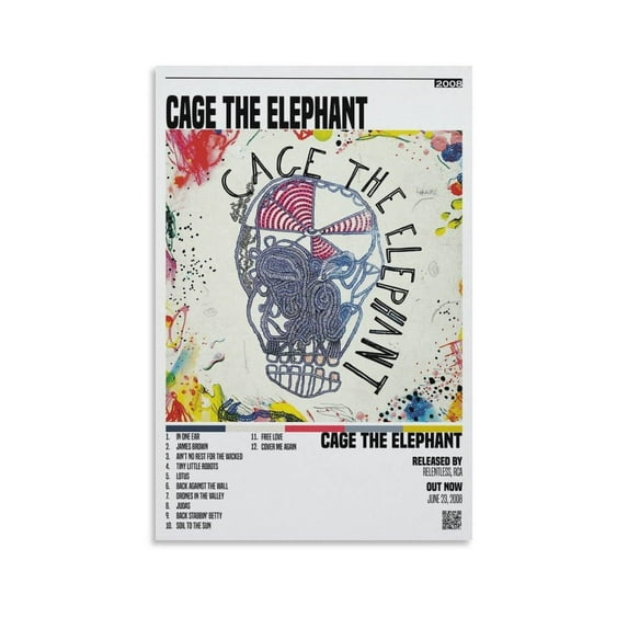Cage The Elephant - Cage The Elephant 1 Canvas Poster Wall Decorative Art Painting Living Room Bedroom Decoration Gift