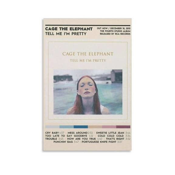 Cage The Elephant - Tell Me I'm The Elephant Canvas Poster Bedroom Decoration Landscape Office Valentine's Birthday Gift