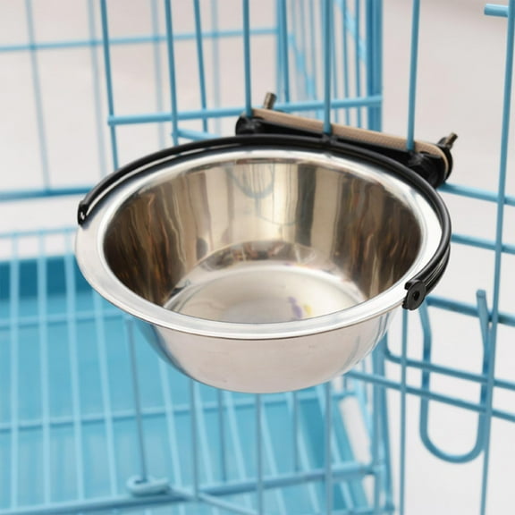 , Cage Water Dish/ Pet Supplies /Stainless Steel/ High Capacity / Bowls Feeder for Indoor Cats Rabbit Kennel Playpen , 150ml -150ml
