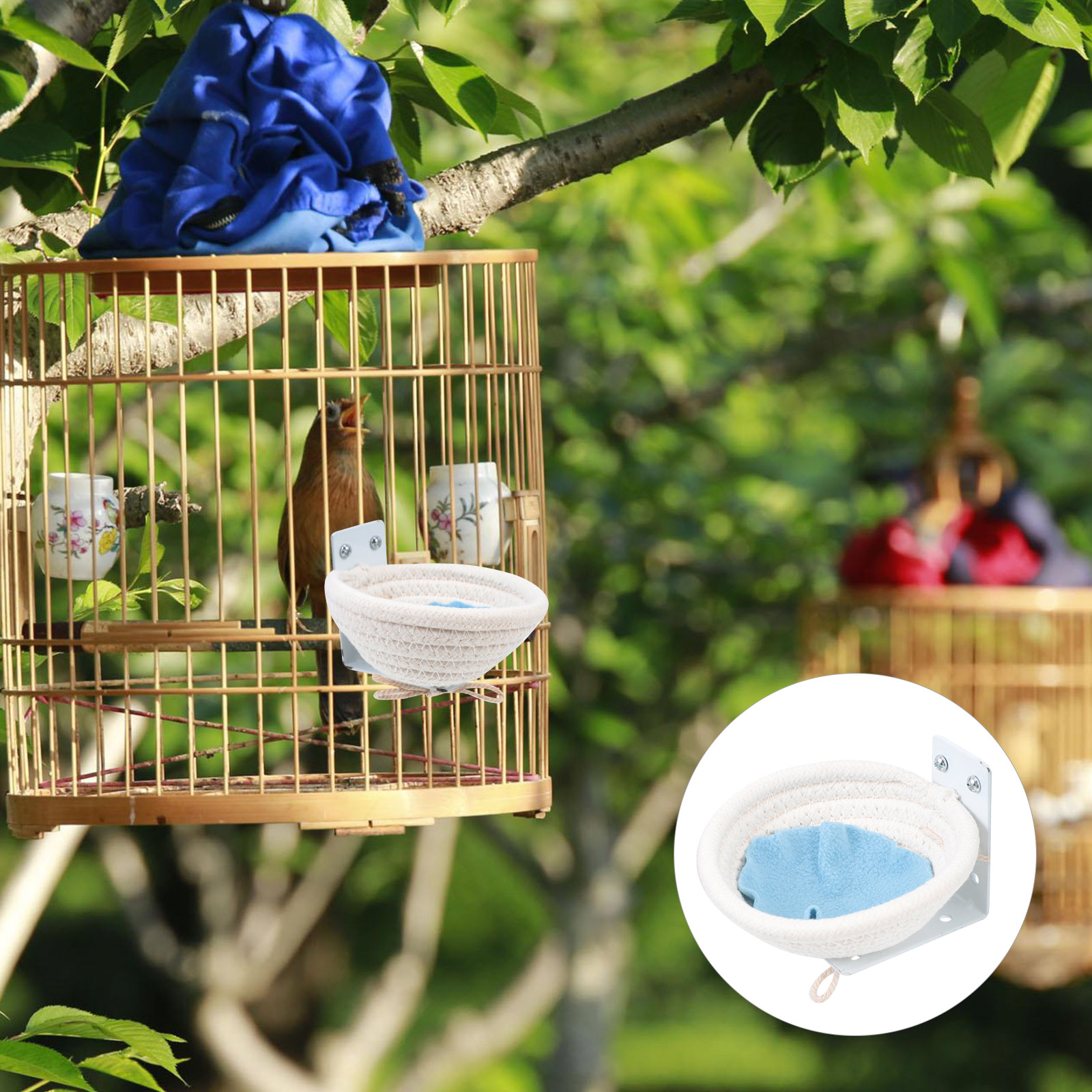 Cage hanging bird nest Woven Bird Nest Cage Hanging Bird Nest Bird ...