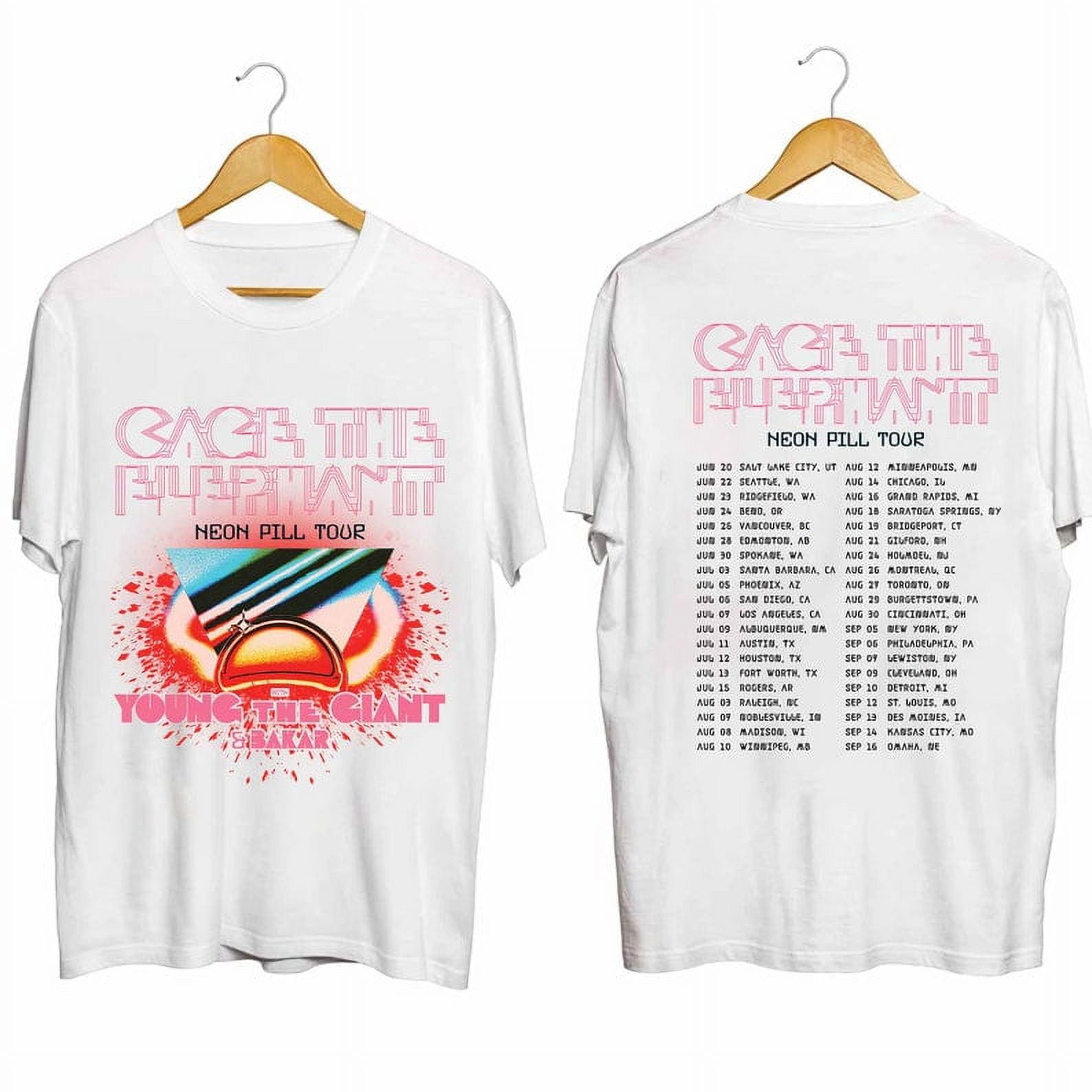 Cage the Elephant Neon Pill Tour 2024 Shirt Cage Kuwait Ubuy