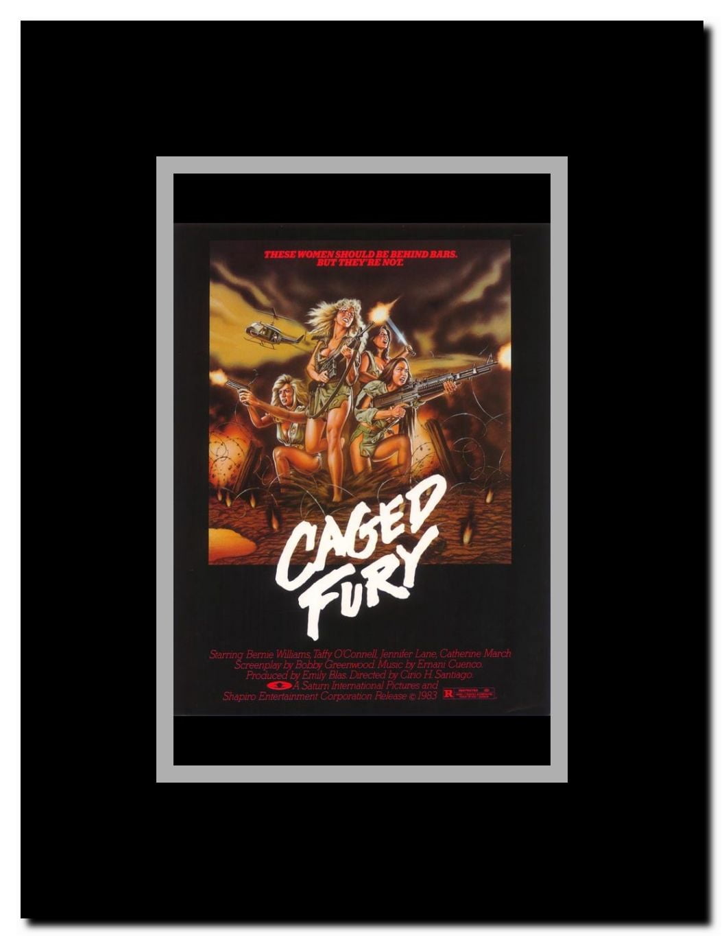 Caged Fury Framed Movie Poster
