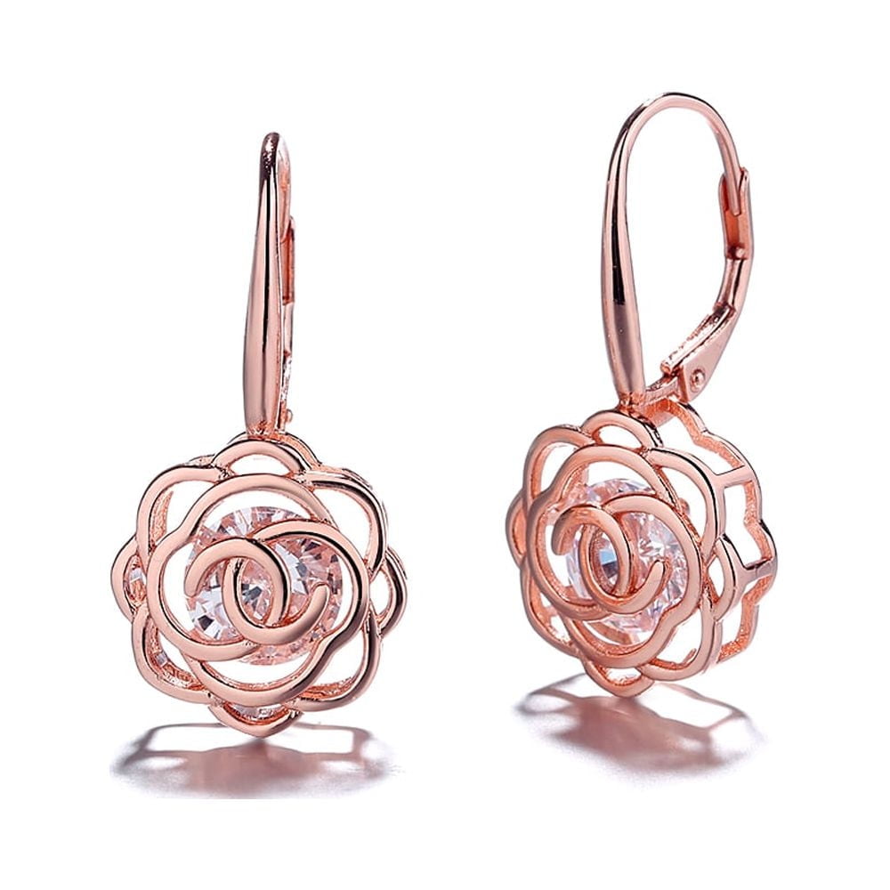 14K Rose Gold Caged with crystals from Swarovski R