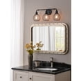 thumbnail image 1 of Kenroy Home Cagney 25'' Vanity Light 3-Light Wall Light Fixture Industrial Table Light Fixture for Bathroom, Hallway, or Office, Sand Black, 1 of 8