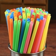 Cagnkofi Reduced Straw 100 Pack Smoothie 10.3*0.4inch Disposable Extra Long Milk Tea Tube（multiple Colour）