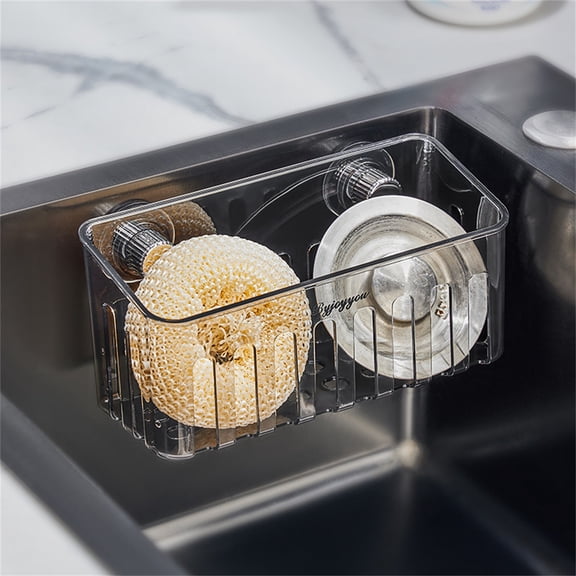Cagnkofi Sink Organizer, Kitchen Counter Organizers, Sink Organizers Basket with Drain Holes, Sponge Holder for Kitchen Sink, Sponge Storage Rack, Kitchen Sink Caddy for Brush Dish Cloth