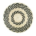 thumbnail image 1 of Cagnkofi​ Wall Basket Decor Boho Wall Hanging Decor Rattan Wall Decor Flat Round Wicker Woven Macrame Tassels Tapestry Wall Basket Serving Tray Art Handmade Set for Room Bedroom Living Room, 1 of 5